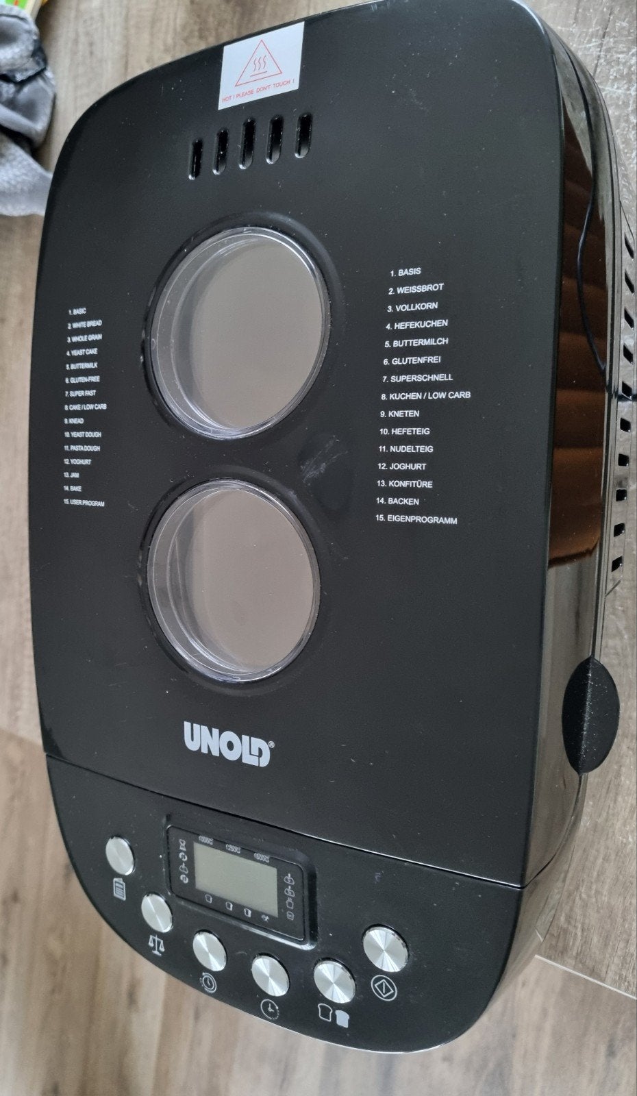 Unold Broodbakmachine met 15 programma's en kijkvenster, Met timer, Gebruikt, Kijkvenster, Verzenden