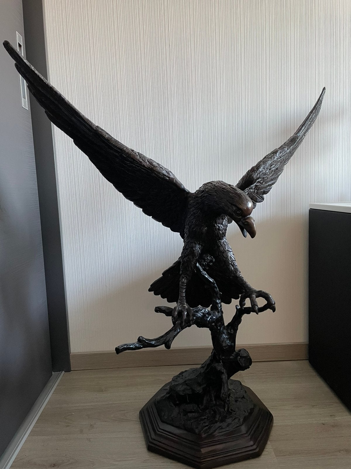 Bronzen adelaar in stijl van Jules moigniez!, Ophalen, Brons
