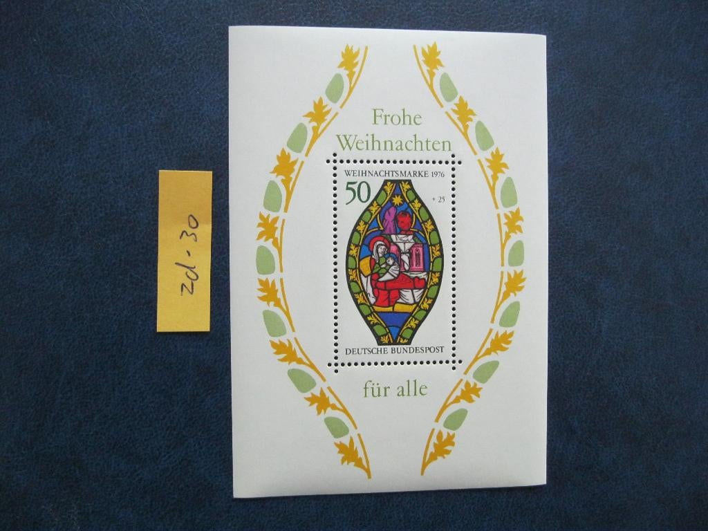 brd - blokje kerst / postfris 1978 (zd-30), Ophalen of Verzenden, BRD, Postfris
