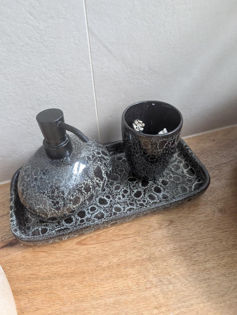 Badkamer set, Ophalen, Zwart, Zo goed als nieuw, Japandi