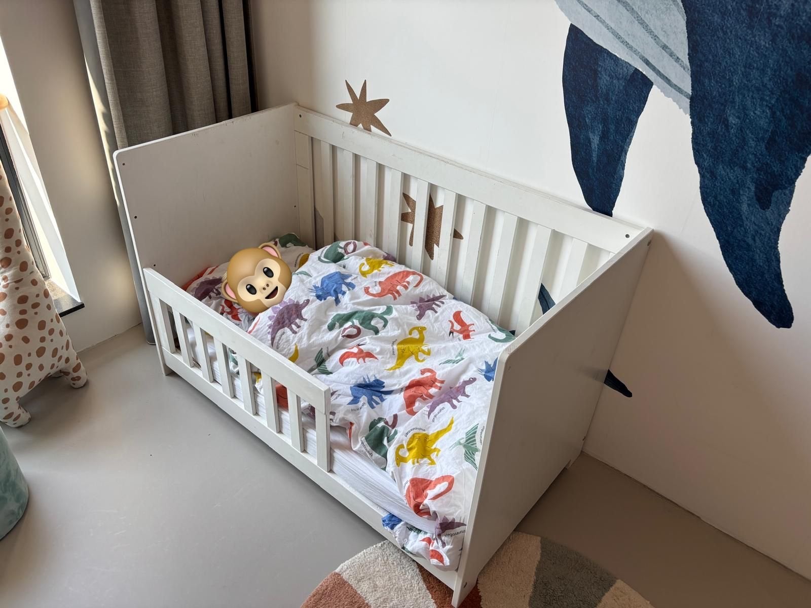 Peuterbed 120 x 60, Kinderen en Baby's, Kinderkamer | Bedden, Ophalen, 70 tot 85 cm, 140 tot 160 cm, Zo goed als nieuw