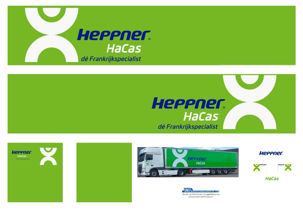 Vrachtauto decal 1:50 Heppner Hacas logistics, Verzenden, Nieuw, Bus of Vrachtwagen, Overige merken