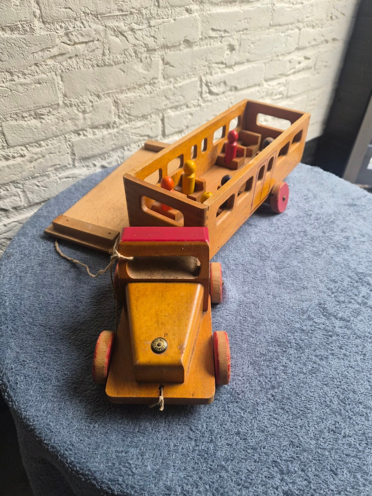 Nooitgedagt Vintage trekbus met passagiers jaren 50/60, Overige merken, Gebruikt, 1:50 of kleiner, Auto