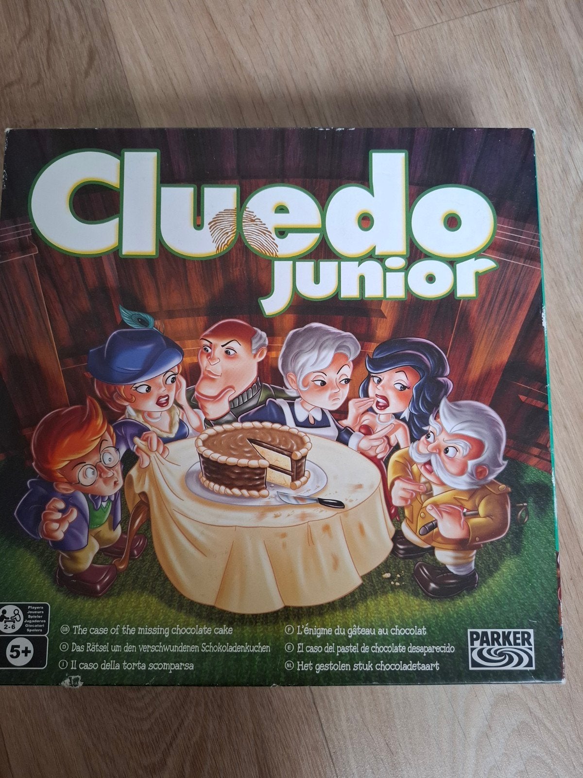 Cluedo Junior: Het gestolen stuk chocoladetaart, Drie of vier spelers, Ophalen of Verzenden, Gebruikt, Parker