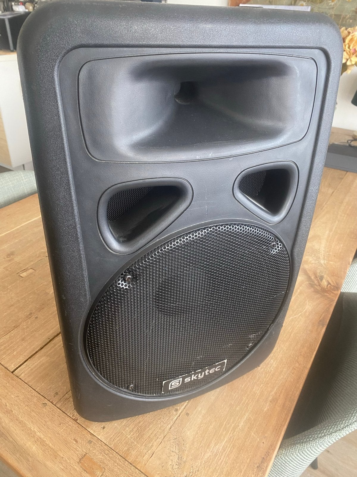 SkyTec SP1200A Actieve PA Speaker 12 inch 600W, Gebruikt, Party speaker, Ophalen of Verzenden, Nvt