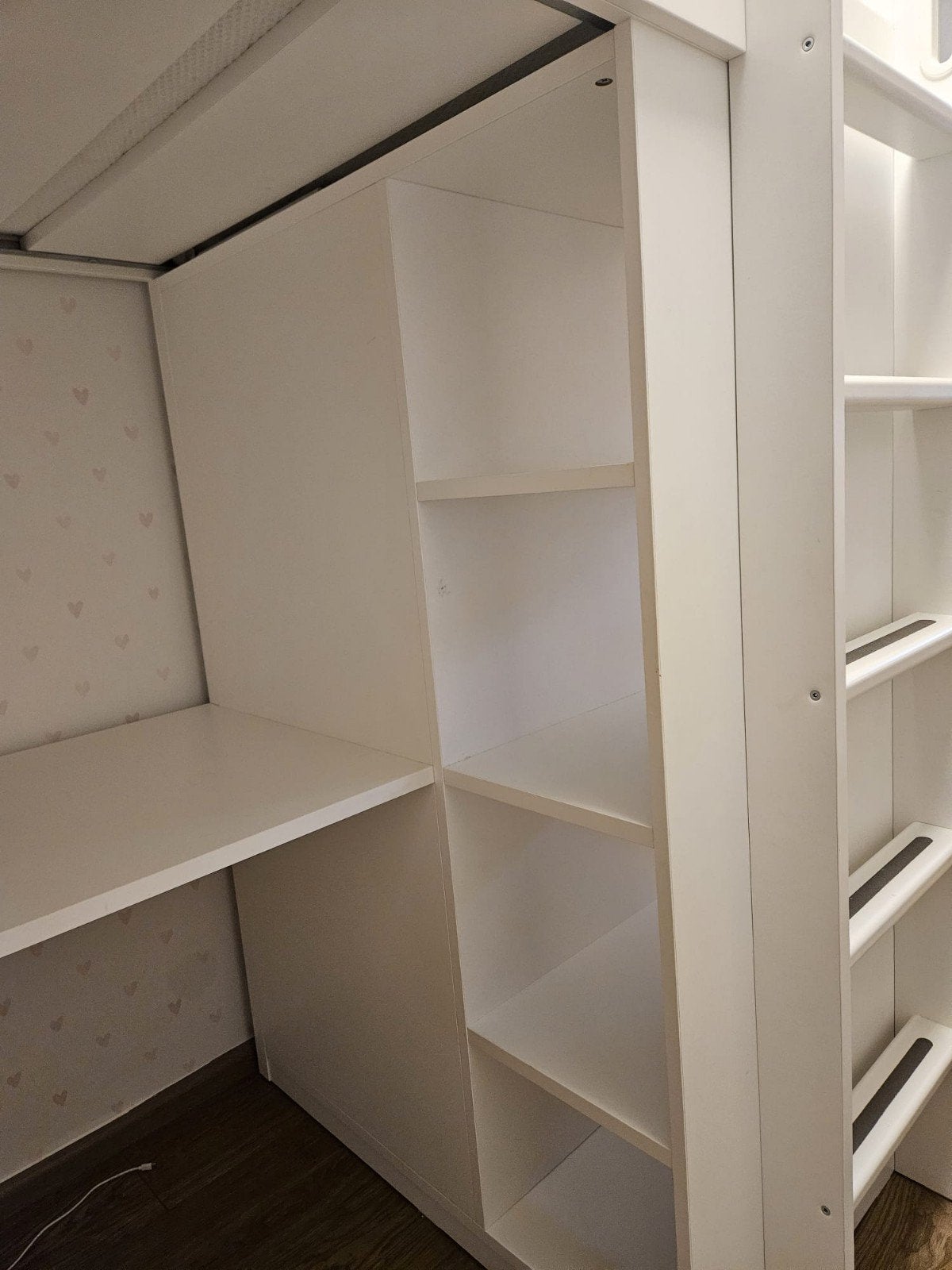 IKEA SMÅSTAD hoogslaper met bureau en opbergruimte, Ophalen, Eenpersoons, Zo goed als nieuw, 200 cm