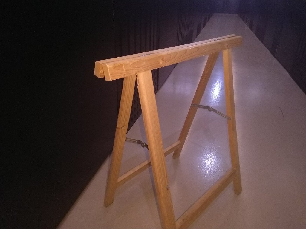 Houten schragen 3 stuks, Ophalen, Zo goed als nieuw, 70 tot 120 cm, Inklapbaar