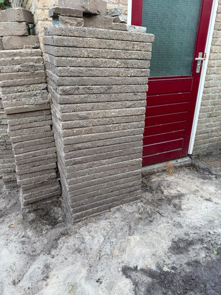Gratis 40x60 tegels, Tuin en Terras, Tegels en Klinkers, Ophalen, Gebruikt, Beton, Terrastegels