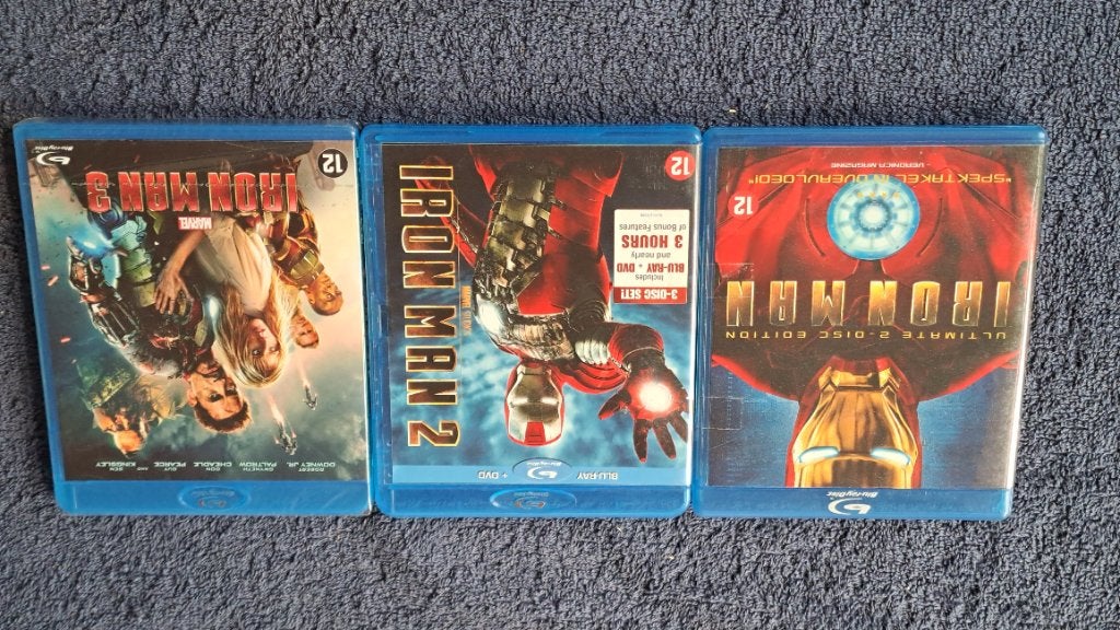 Iron Man Trilogy "Blu Ray", Cd's en Dvd's, Ophalen of Verzenden, Zo goed als nieuw, Actie