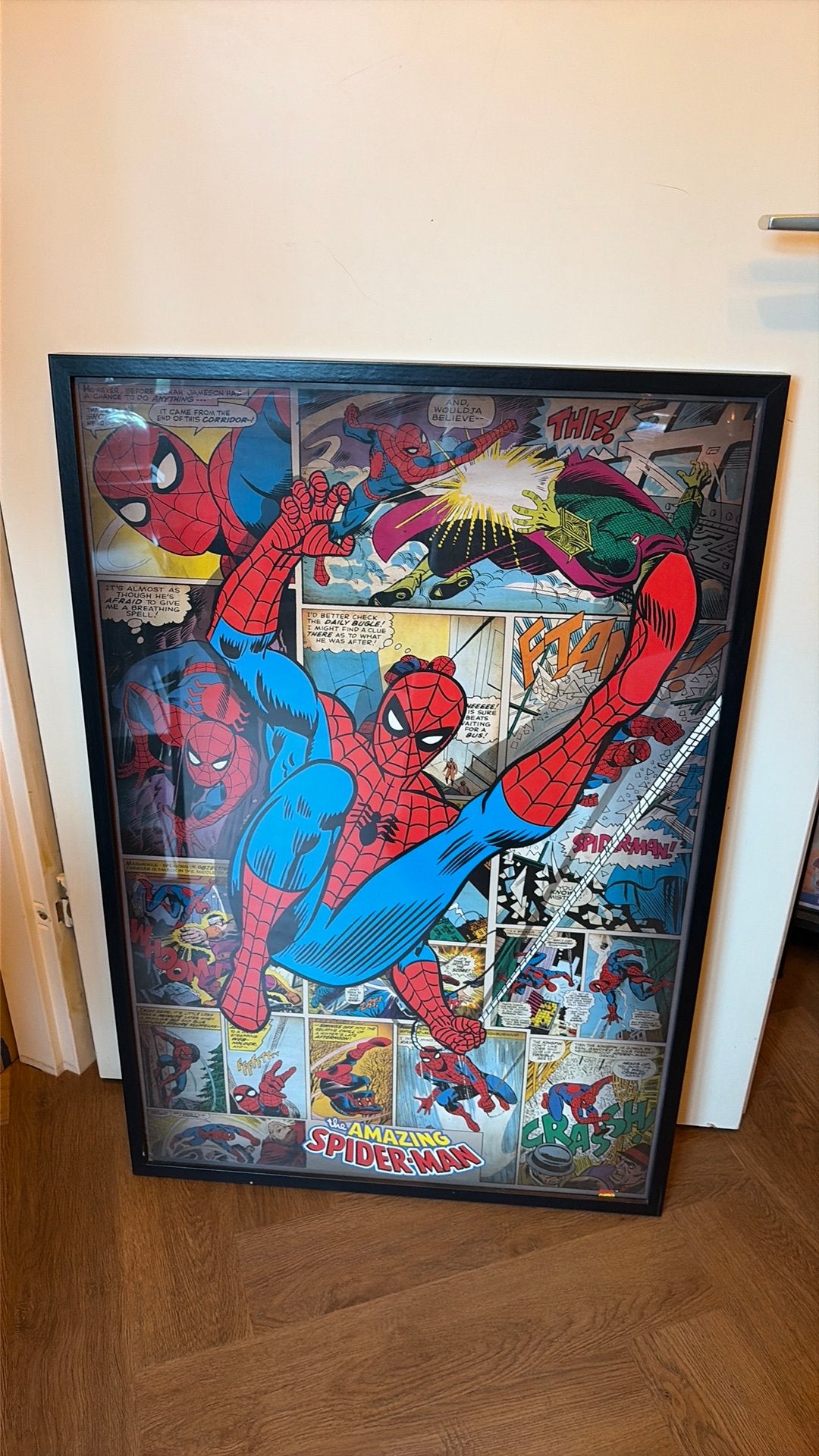 Spider man poster in ikea ribba lijst, Ophalen, Zo goed als nieuw, A1 t/m A3