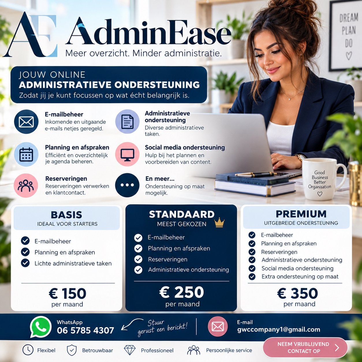 Administratieve hulp voor ondernemers, Diensten en Vakmensen, Administratie of Boekhouding