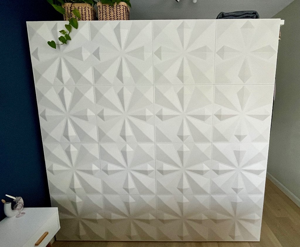 2 m2 wandpanelen 3d (8 stuks van 50x50cm), Ophalen, Papier/karton, Nieuw, Wandbord of Wandpaneel