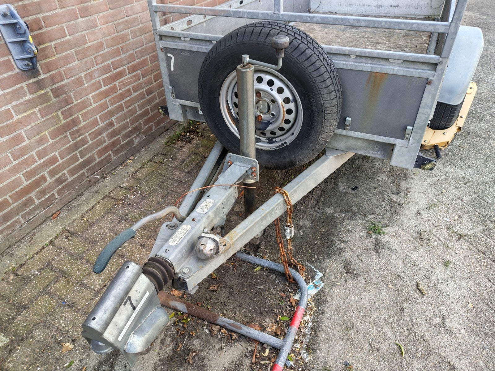 1000kg Hapert geremde open aanhanger, Ophalen, Gebruikt