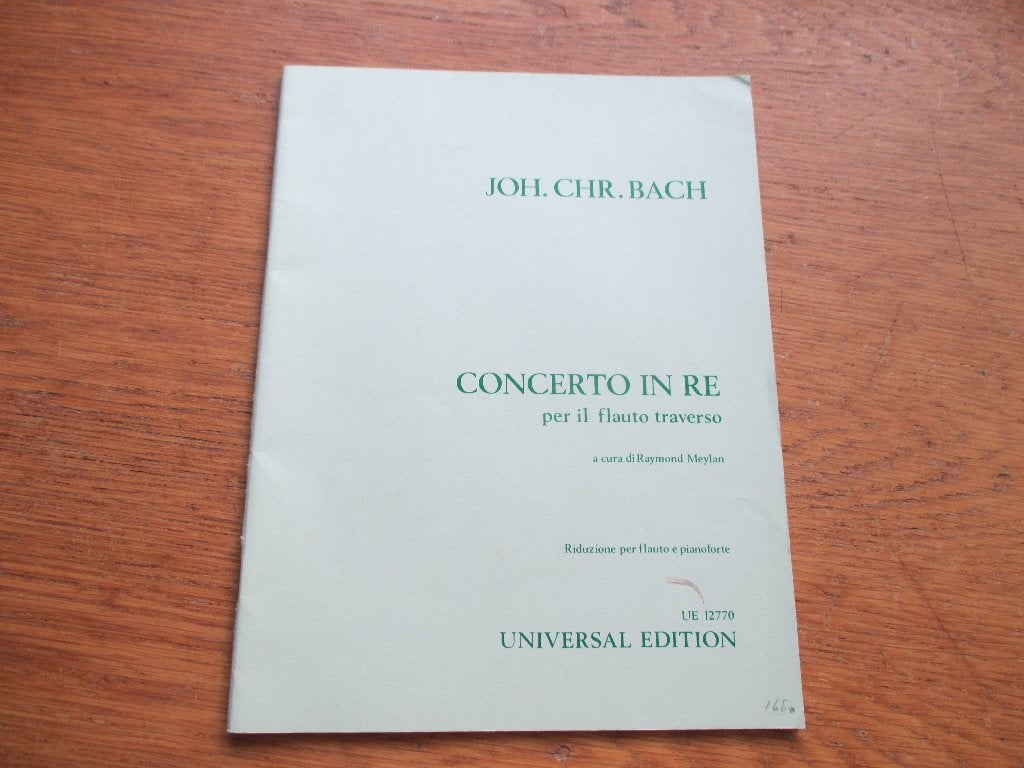 J.C. Bach - Concerto in Re per il flauto traverso-dwarsfluit, Muziek en Instrumenten, Gebruikt, Klassiek, Dwarsfluit of Piccolo