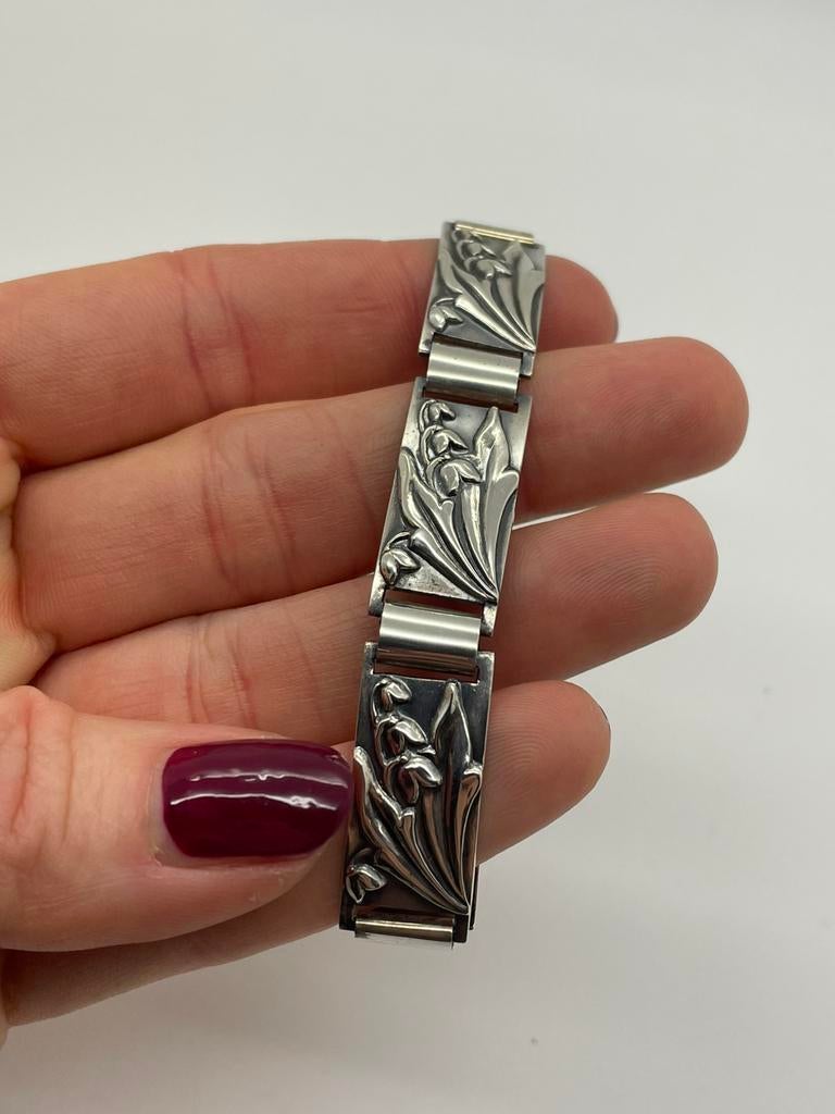C518 Prachtige zilveren Scandinavische armband, Ophalen of Verzenden, Zilver, Armband