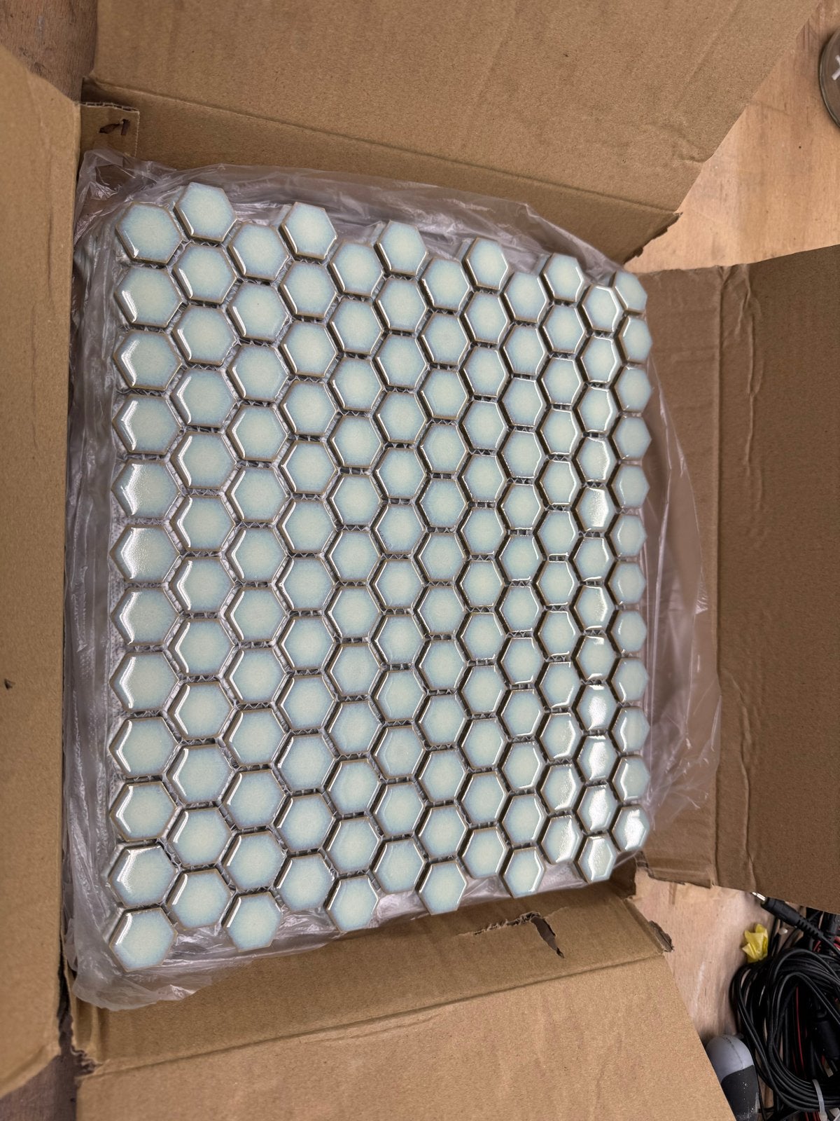 TMF Mozaïek Hexagon Soft Green Tegels - 0,4 m², Doe-het-zelf en Verbouw, Nieuw, Ophalen of Verzenden, 20 tot 40 cm, Minder dan 5 m²