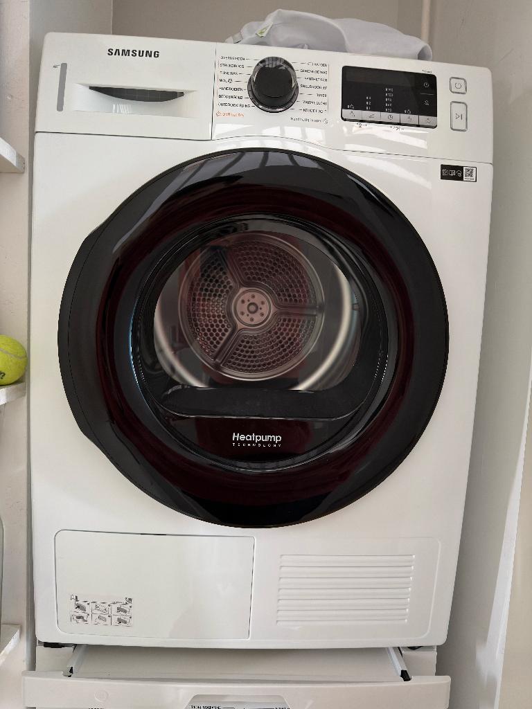 Samsung 8kg Wasmachine + Warmtepompdroger + BlueBuilt set, Ophalen, 1200 tot 1600 toeren, 8 tot 10 kg, Zo goed als nieuw