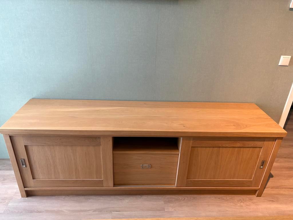 Te Koop Eiken dressoir. Bieden vanaf 100 €, Huis en Inrichting, Kasten | Televisiemeubels, Ophalen, Zo goed als nieuw, 25 tot 50 cm