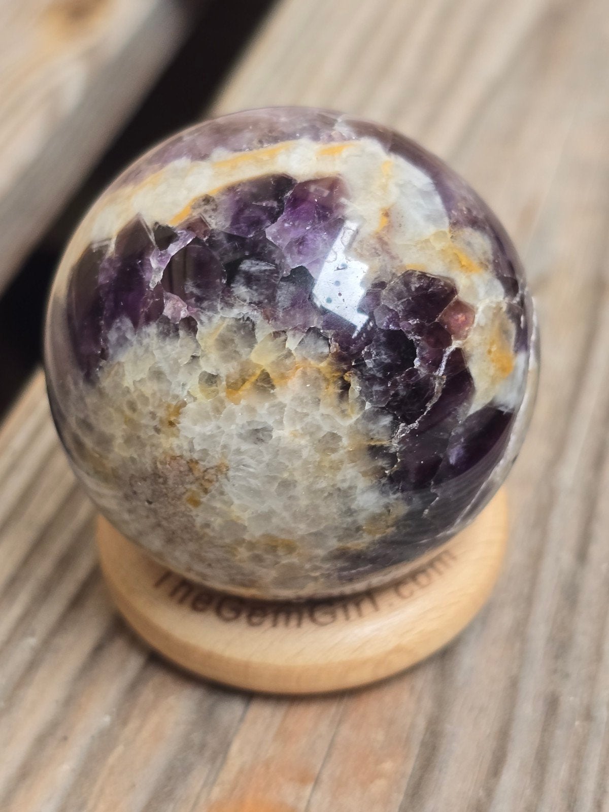 Chevron Amethist bol, Verzamelen, Ophalen of Verzenden, Mineraal