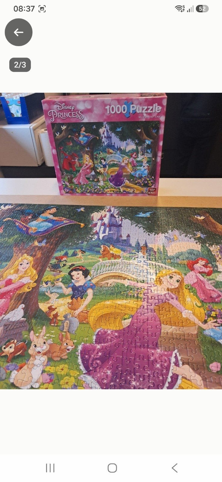Disney Princess 1000 stukjes puzzel, Hobby en Vrije tijd, Ophalen, Zo goed als nieuw