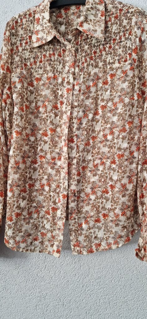 Nukus prachtige blouse print Maat XL, Kleding | Dames, Verzenden, Zwart, Maat 46/48 (XL) of groter, Zo goed als nieuw