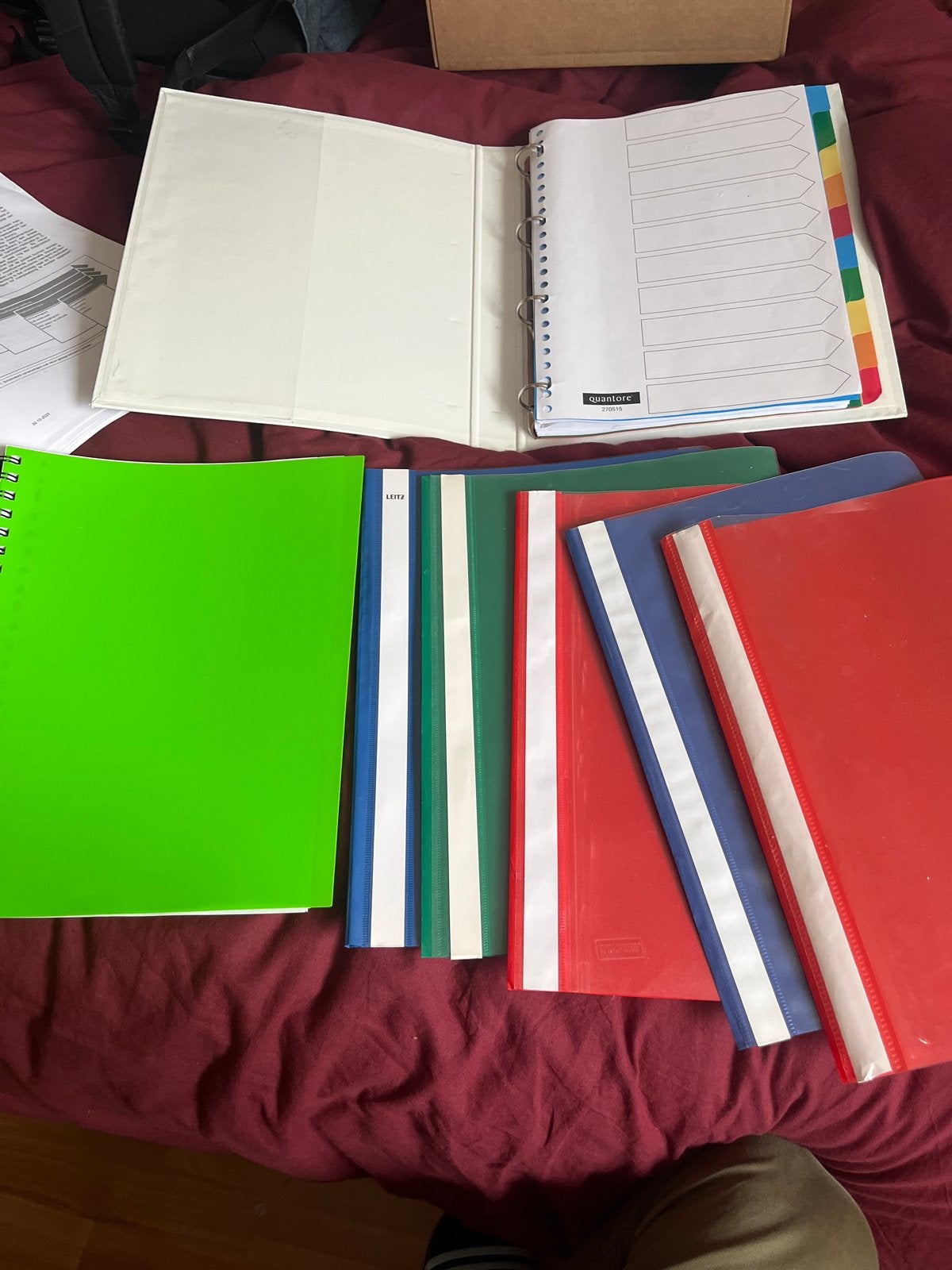 Diverse spullen voor school: ringband, showtassen, schriften, Ophalen, Gebruikt