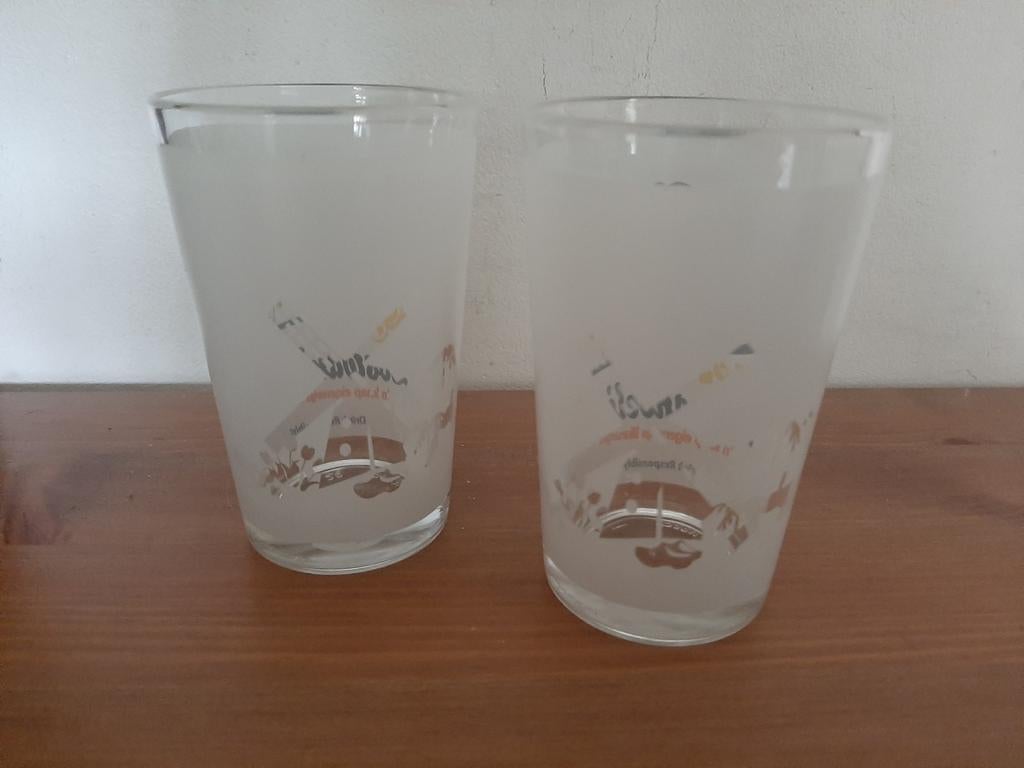 2x boswandeling glaasjes, Verzamelen, Glas en Borrelglaasjes, Ophalen of Verzenden, Borrel- of Shotglas
