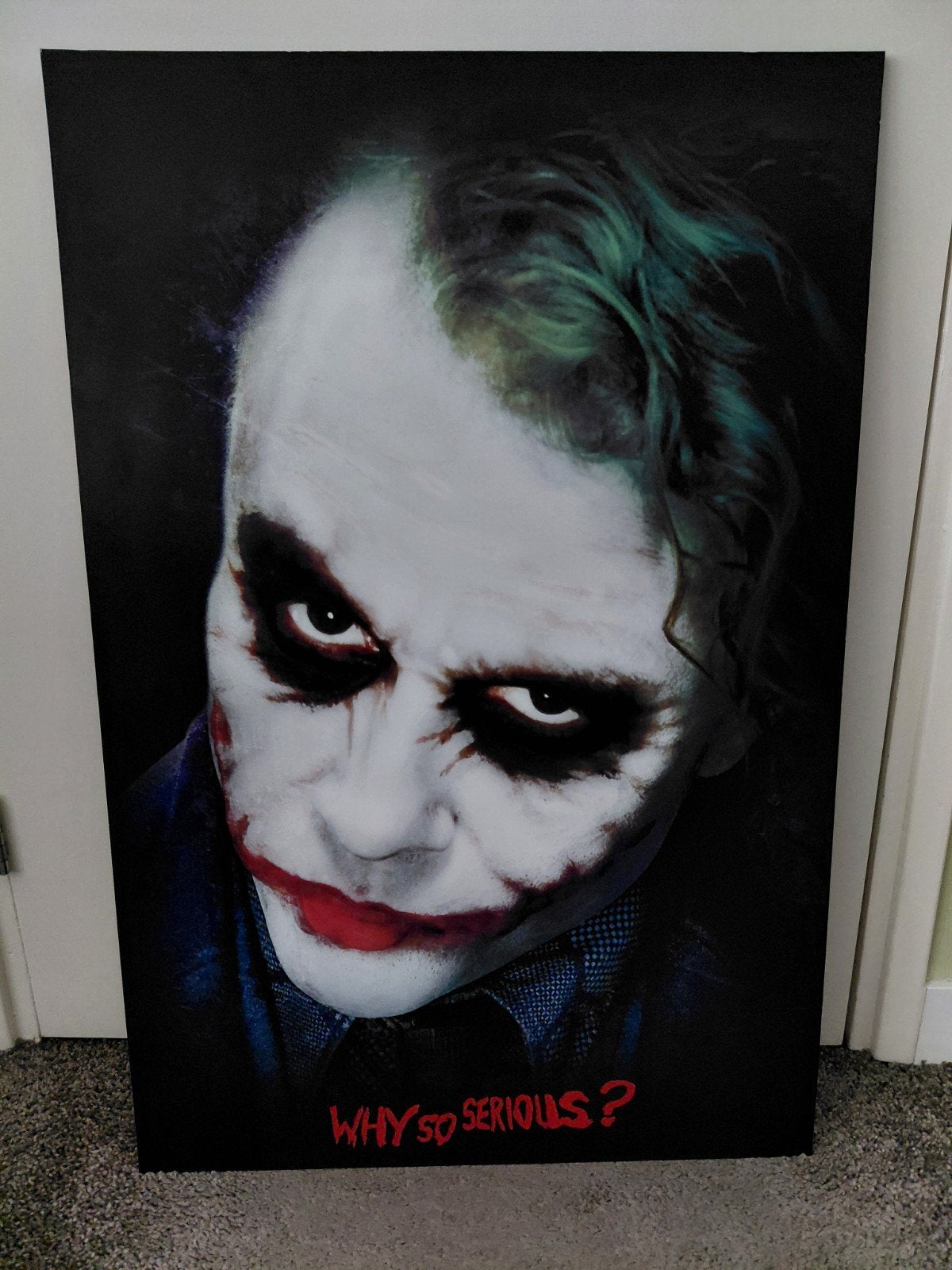 Joker 'Why So Serious ? Schilderij 60x 90x cm, Ophalen, Nieuw, Minder dan 50 cm, Schilderij