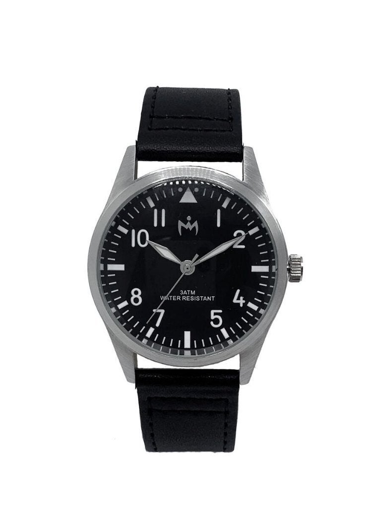 Meyewatch by MW Crown, Overige merken, Leer, Staal, Polshorloge
