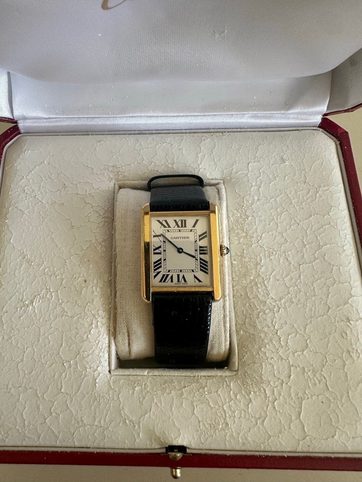 Cartier Tank Solo Quartz Horloge - Goud/Staal - Dames, Sieraden, Tassen en Uiterlijk, Horloges | Dames, Leer, Polshorloge, Zo goed als nieuw