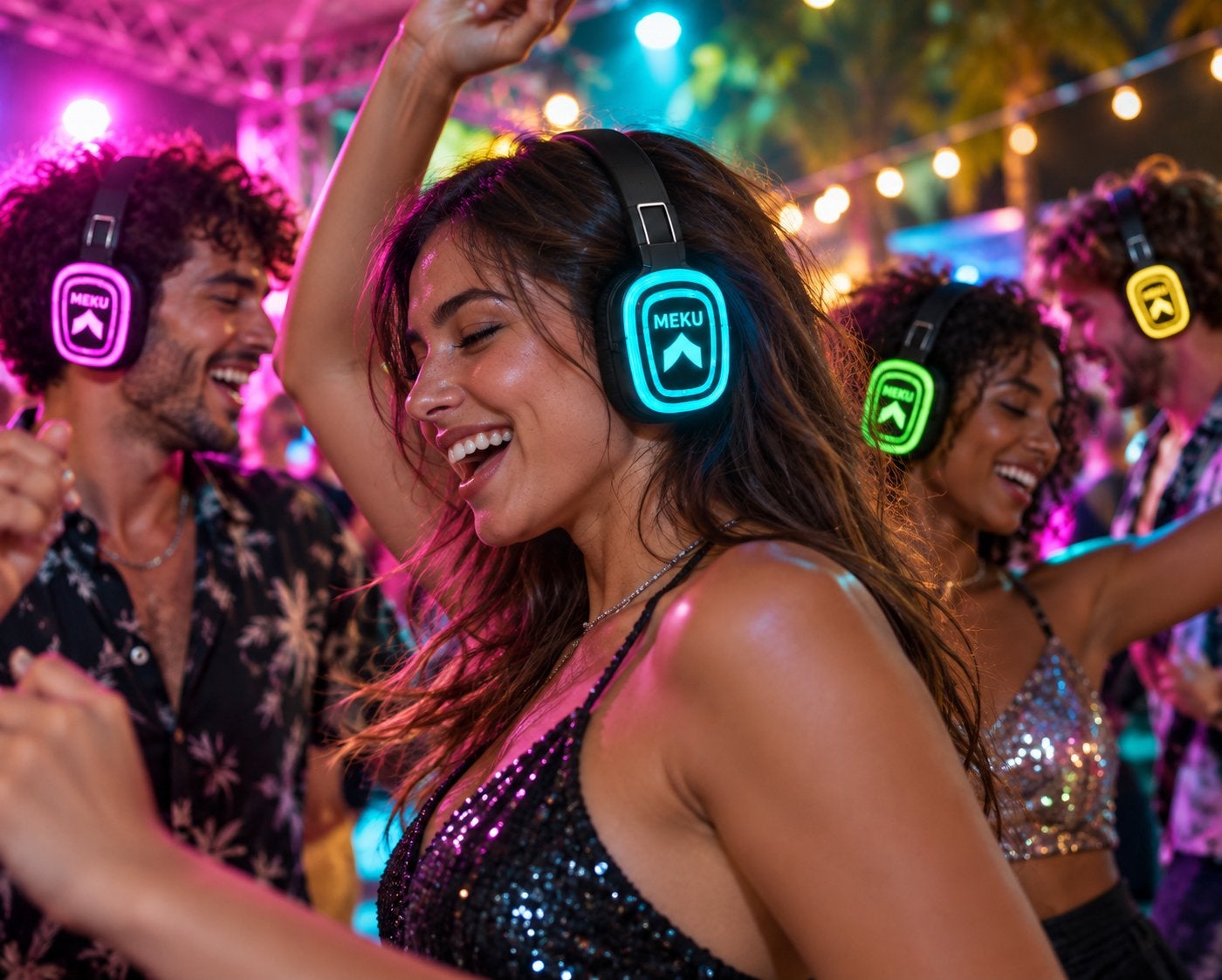 Silentdisco huren 4,5 euro per koptelefoon 3 kanalen, Ophalen, Overige