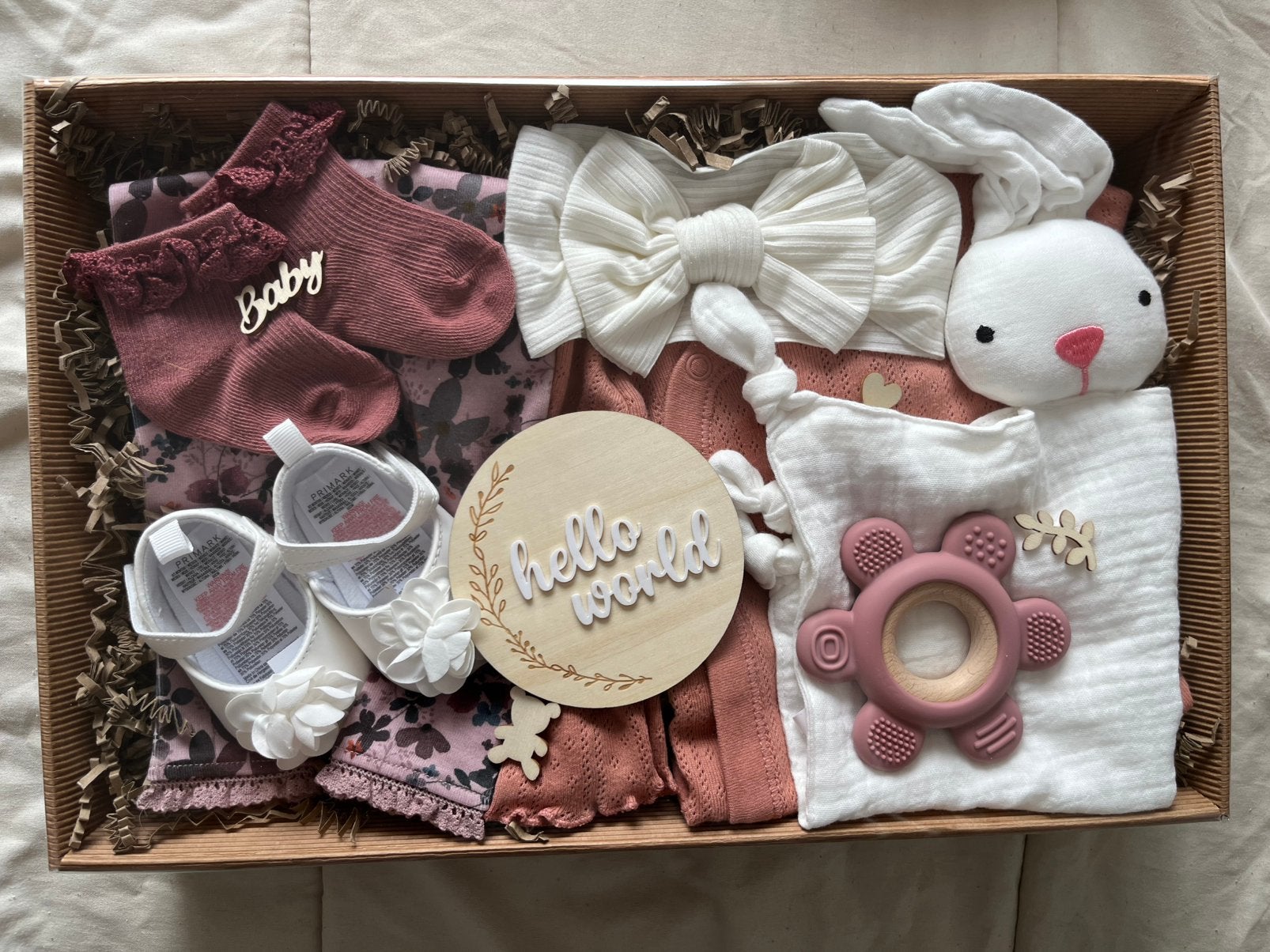 Luxe newborn cadeaubox kraamcadeau | meisje maat 50/56, Ophalen of Verzenden, Nieuw, Kraamcadeau