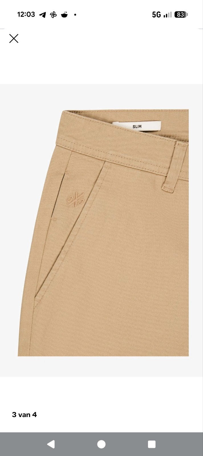Jack & Jones Slim Fit Chino Broek - Beige 34x34, Kleding | Heren, Beige, Nieuw, Overige maten, Ophalen of Verzenden