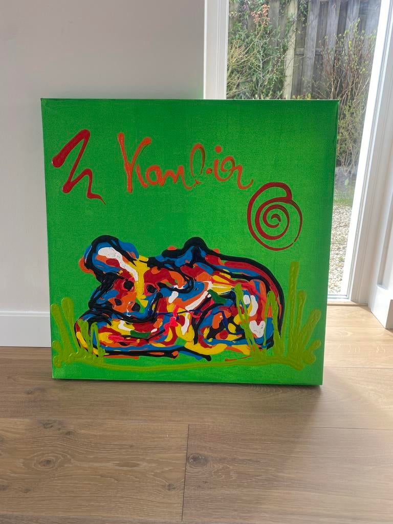 Schilderij Jacob Kanbier - Jacob koe (uniek 1/1), Ophalen