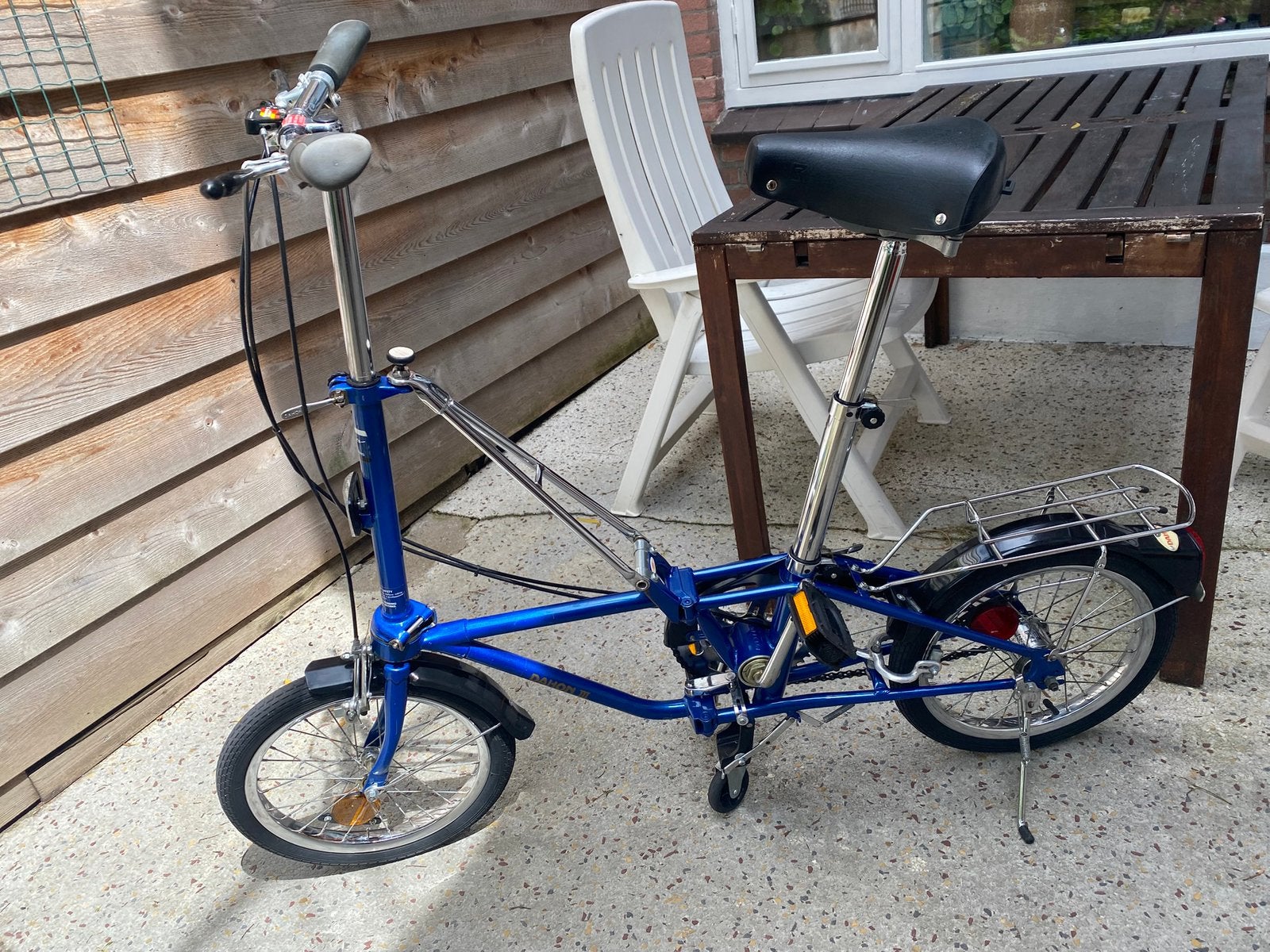 Fijne Dahon vouwfiets, blauw, Ophalen, 20 inch of meer, Gebruikt, Velgrem