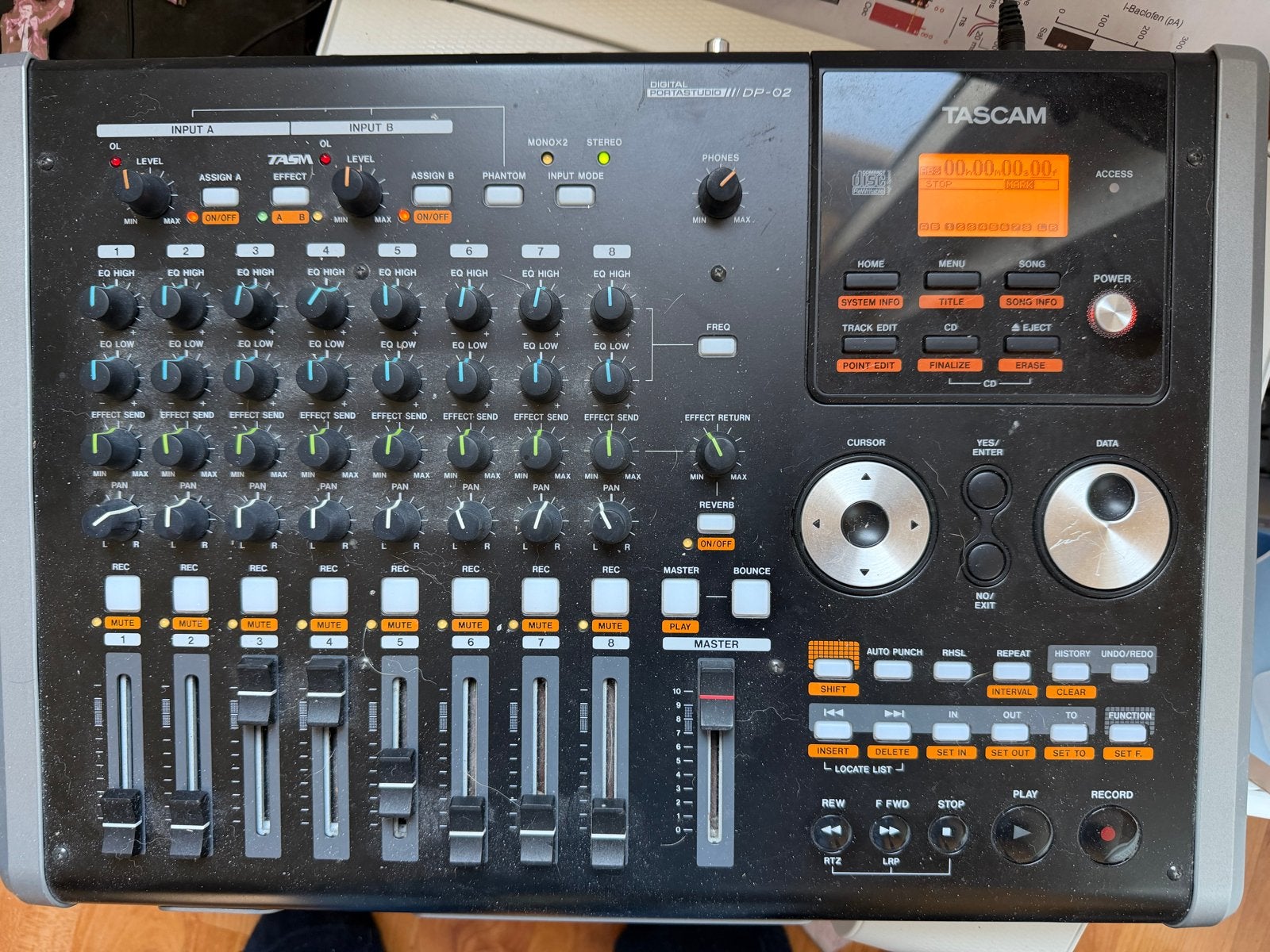 Tascam DP-02 Digital Portastudio - 8-sporen recorder, Ophalen of Verzenden, Gebruikt, 5 tot 10 kanalen, Microfooningang