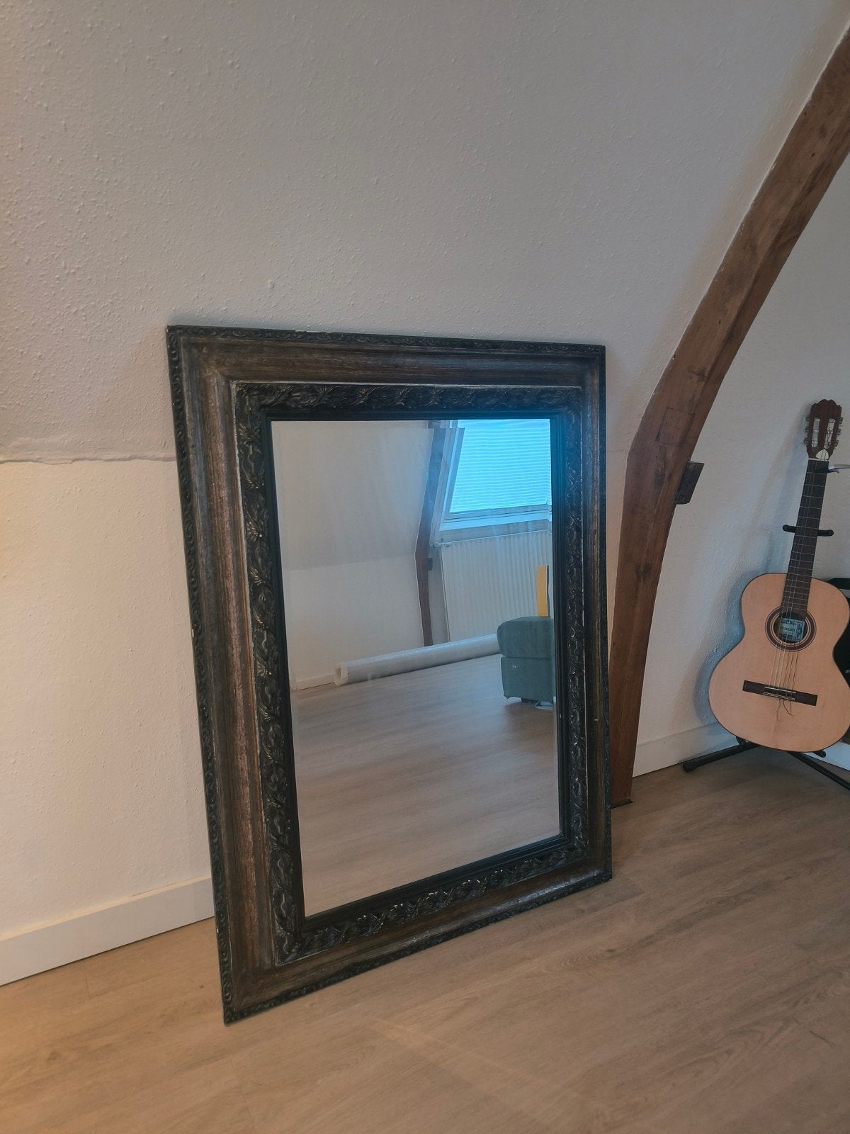 Brocante spiegel, Ophalen, Rechthoekig, 50 tot 100 cm, 100 tot 150 cm