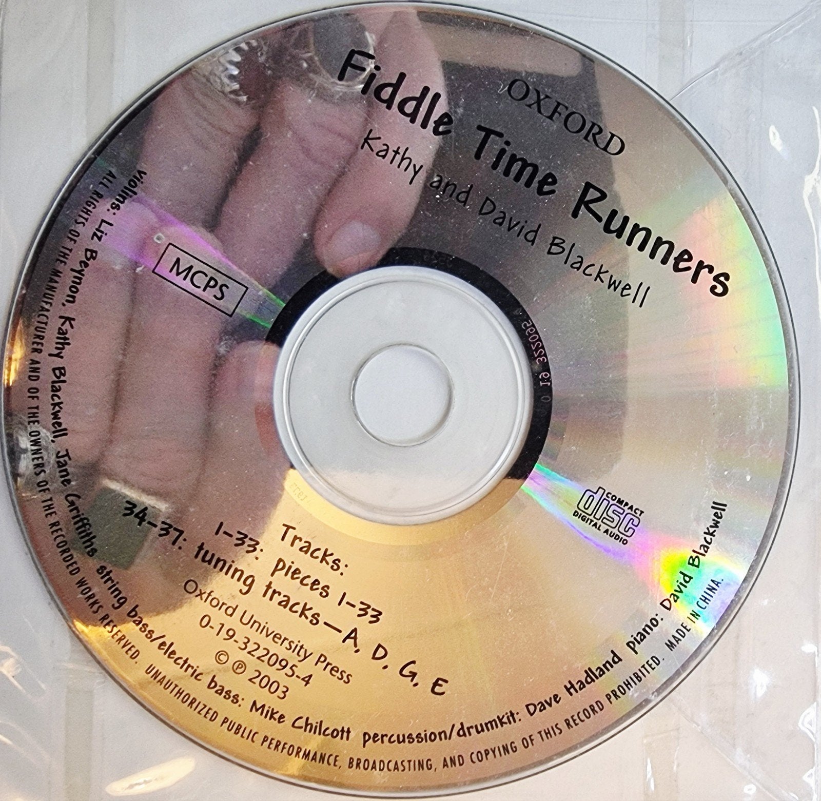 Fiddle Time Runners -Vioolboek 2 met CD K. D. Blackwell  Vri, Gebruikt, Verzenden, Les of Cursus, Viool of Altviool