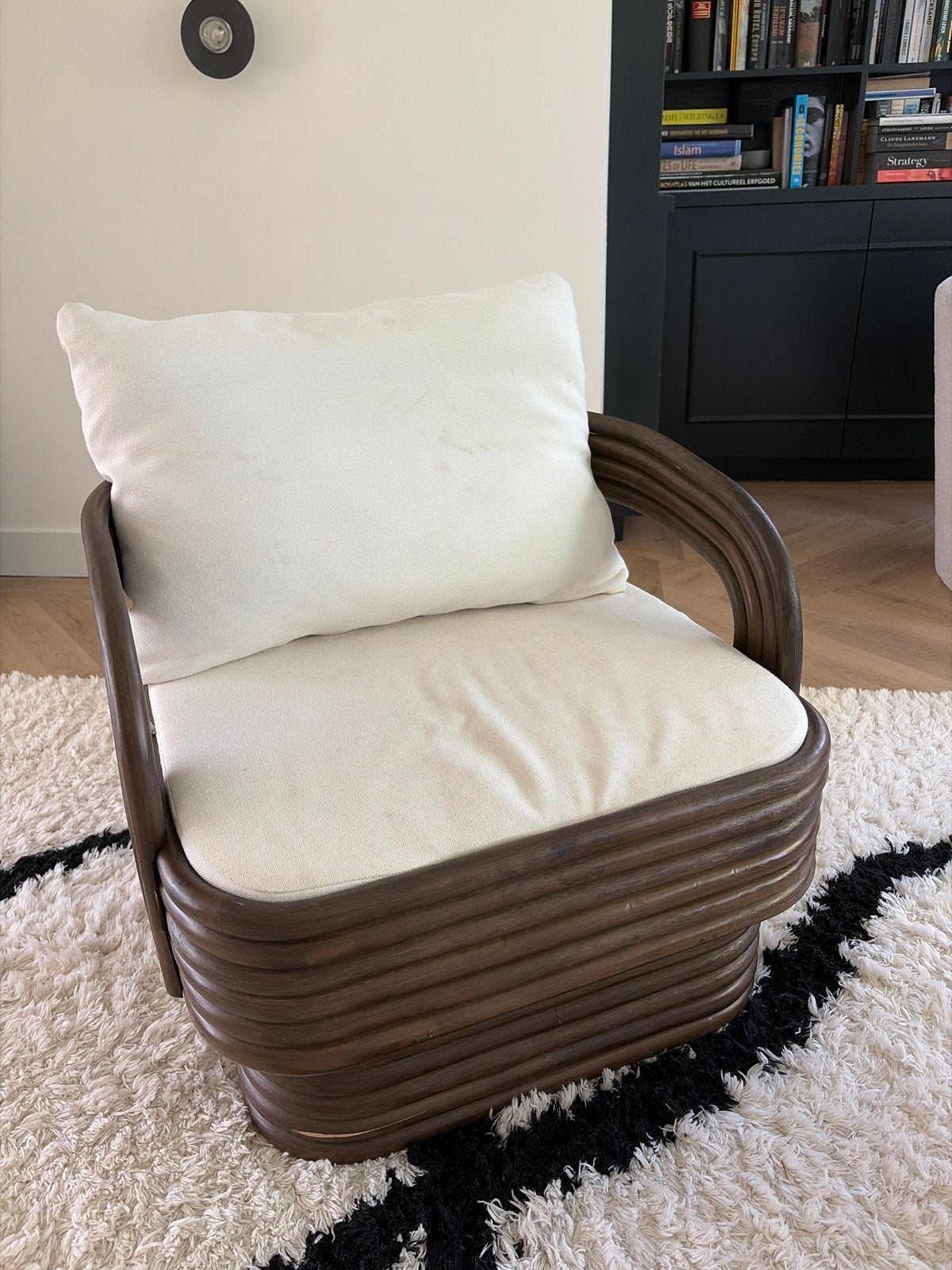 GEZOCHT: H&M home stoel, Gebruikt, Bruin, Riet of Rotan, Ophalen of Verzenden