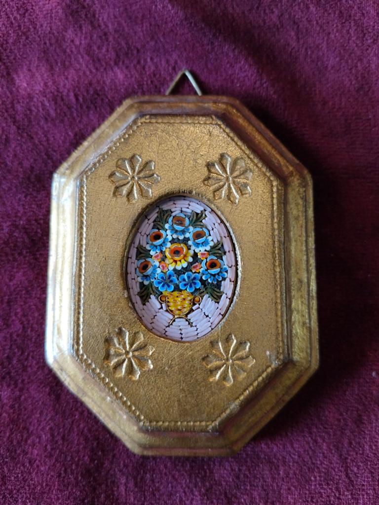 Vintage Italiaanse Micro Mozaïek Muurdecoratie, Antiek en Kunst, Ophalen of Verzenden