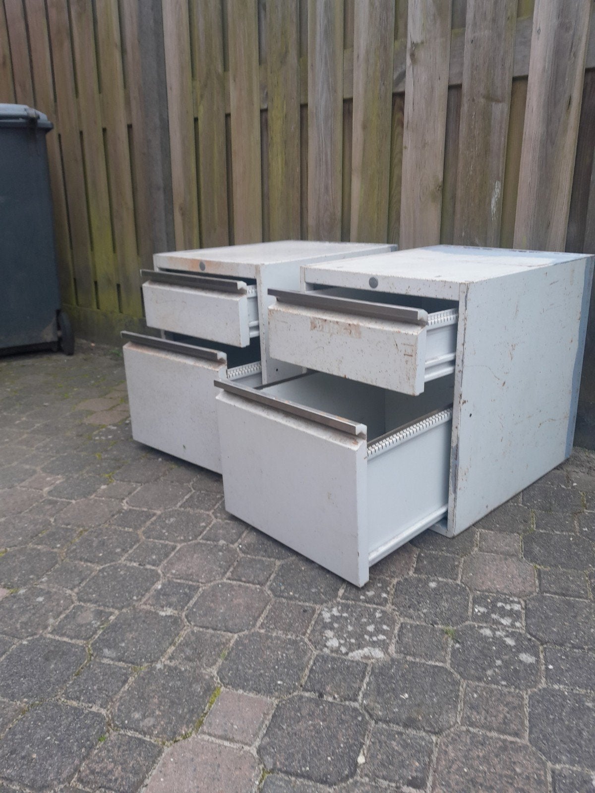 Set van 2 metalen ladekasten - archiefkasten, Ophalen, Minder dan 50 cm, Gebruikt, 1 of 2 laden