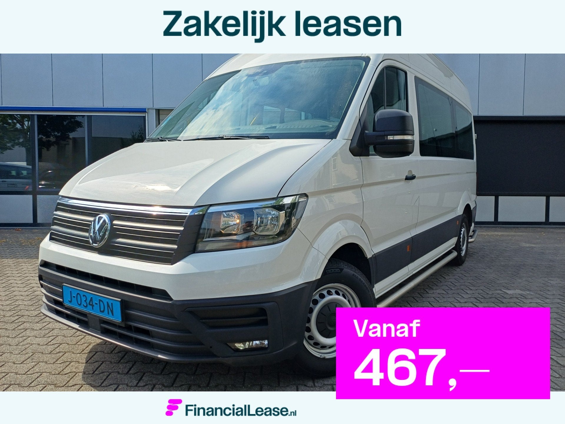 Volkswagen CRAFTER 2.0 TDI 140PK EURO6 ROLSTOELBUS/LIFT/9PER, Gebruikt, 241 €/maand, Wit, 14 km/l