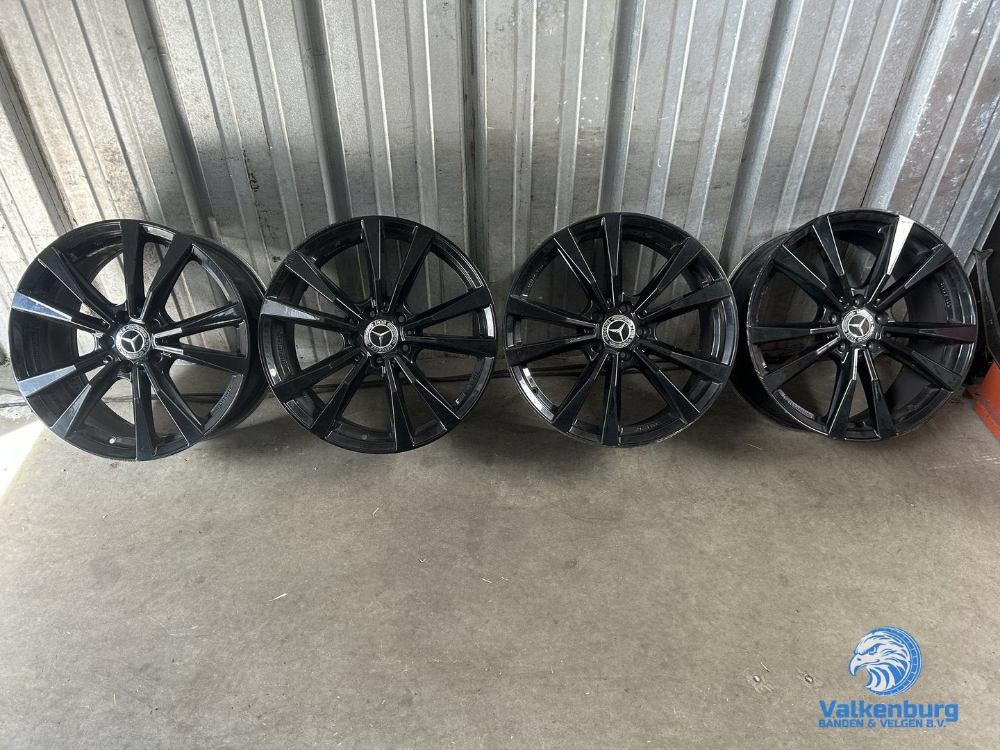 Mercedes 19 inch zwarte velgen 5x112, 19 inch, Gebruikt, Velg(en), -