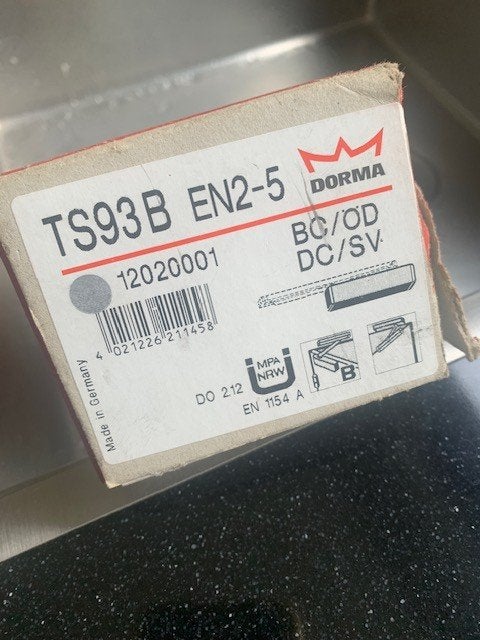 Nieuwe Dorma TS 93 B deurdranger, Ophalen, Nieuw, Metaal, Overige typen