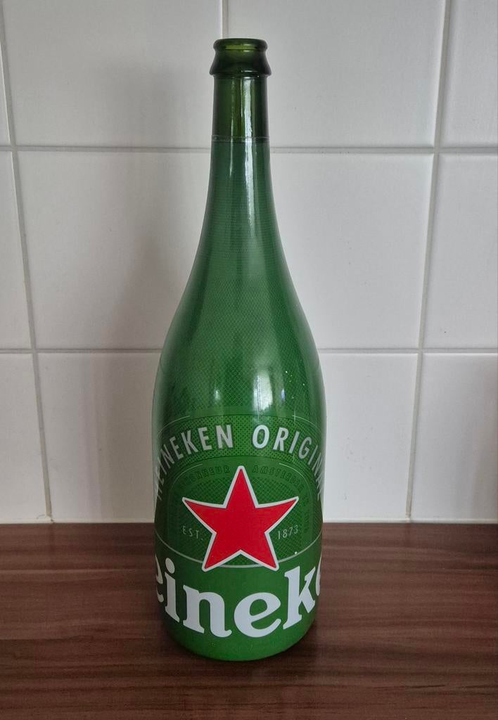 Heineken magnum fles van 1.5 liter. Ideaal voor verzamelaars, Verzamelen, Biermerken, Ophalen, Flesje(s), Heineken