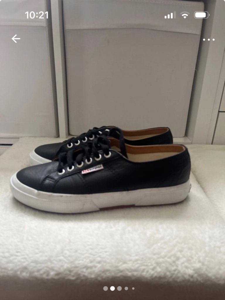 Superga leren sneakers 40 zwart, Zwart, Nieuw, Ophalen of Verzenden, Sneakers of Gympen