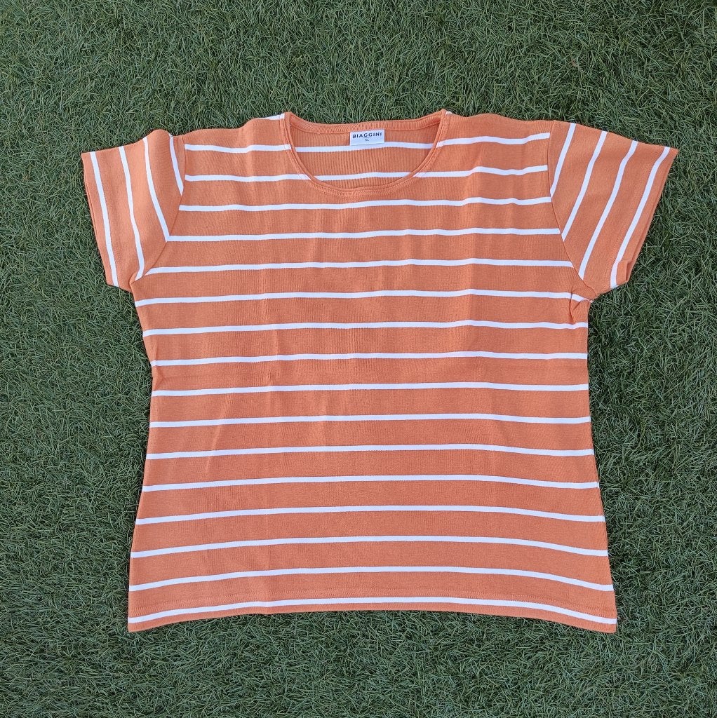 T shirt Biaggini maat xl oranje/wit, Biaggini, Maat 46/48 (XL) of groter, Oranje, Ophalen of Verzenden