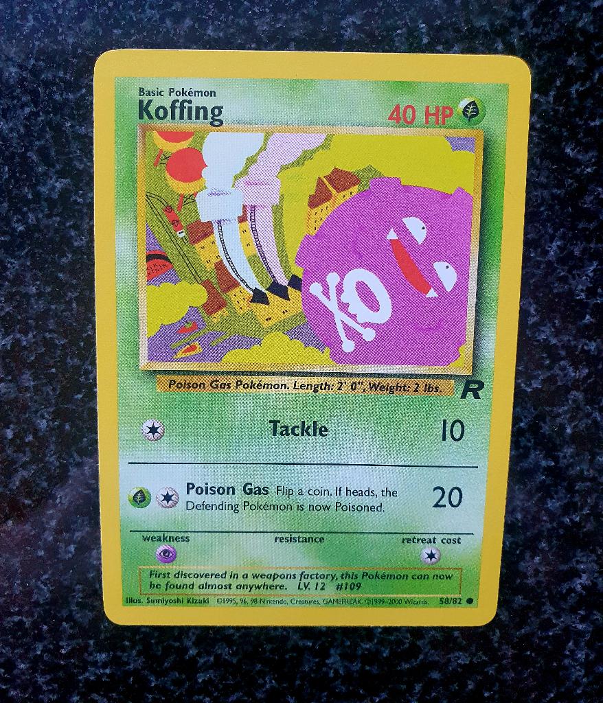 Pokemon Koffing, Ophalen of Verzenden, Zo goed als nieuw, Losse kaart