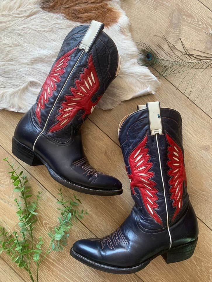 Don Quijote cowboylaarzen 42 western boots bohemian laarzen, Kleding | Dames, Hoge laarzen, -, Blauw, -