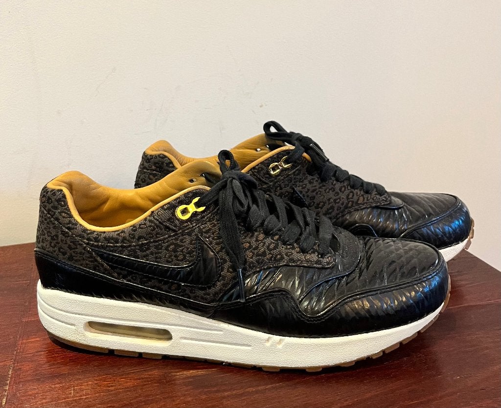 Nike Air Max 1 FB Woven Quilted Leopard – maat 43, Verzenden, Zwart, Nike, Sneakers of Gympen
